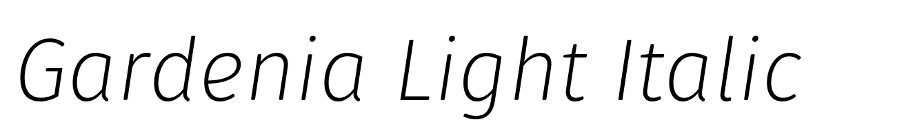 Gardenia Light Italic